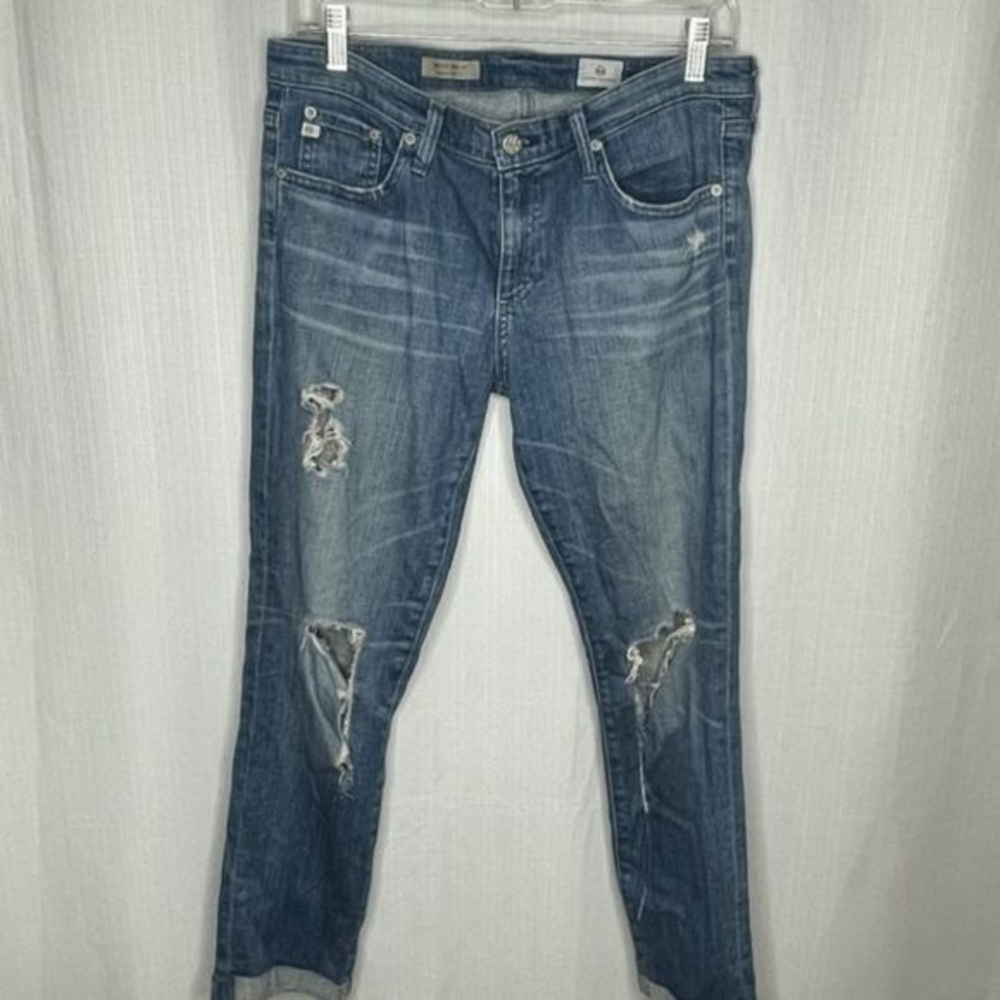 AG Adriano Goldschmeid The Stilt Cigarette Roll Up Jeans - Picture 1 of 4